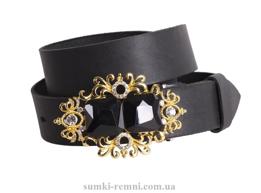 Жіночий ремінь з натуральної шкіри blx90427 чорний, фото 1