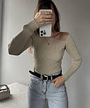 Трикотажна жіноча кофта з асиметричним вирізом горловини (р. 42-46) 14043343, фото 6