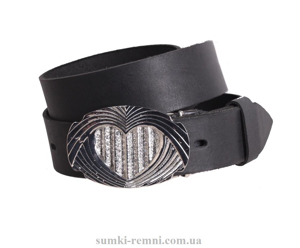 Жіночий ремінь з натуральної шкіри blx90428 чорний, фото 1