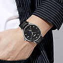 Чоловічий наручний годинник Skmei 9308 (Чорний з чорним циферблатом), фото 5