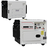 Дизельный генератор 4х тактный с электростартером для дома7 кВт DG10000SE с ATS мощный дизельный генератор