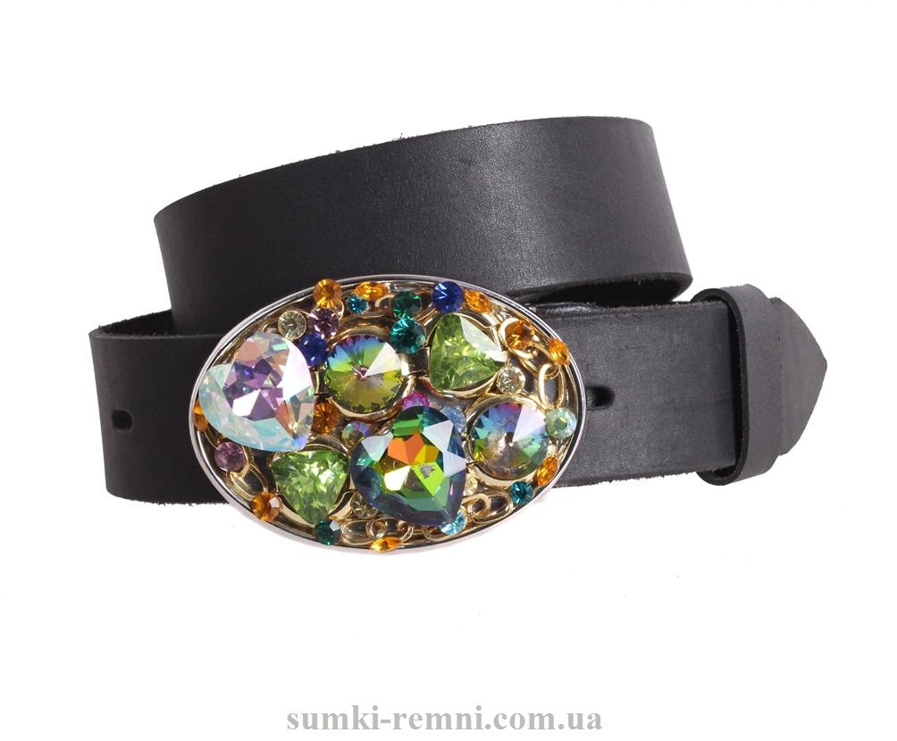 Жіночий ремінь з натуральної шкіри blx90429 чорний, фото 1