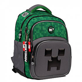 Рюкзак шкільний напівкаркасний YES Minecraft S-91 38х29х13 см, 14 л, зелений (559751)