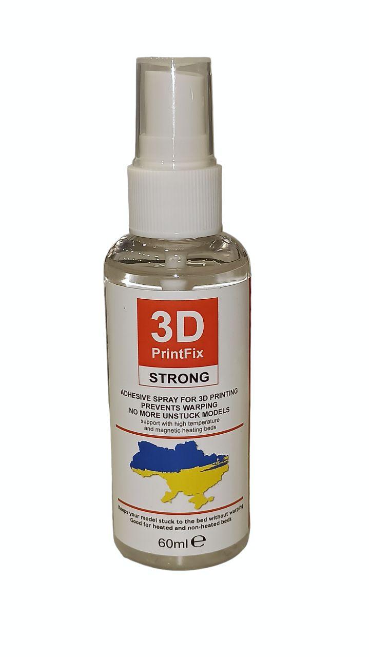 Клей для 3Д-друку «3D PrintFix Strong», спрей, 60мл / Адгезив для столу (пластини) 3D-принтера