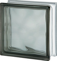 Стеклоблок серый Grey 1919/8 Wave цветная стекломасса Чехия - фото 1 - id-p2150535176