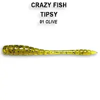 Їстівна силіконова приманка Crazy Fish Tipsy 2" 9-50-1-6 кальмар для хижої та мирної риби