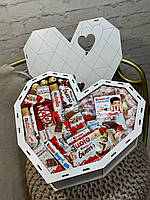 Сладкий подарочный бокс для девушки с конфетками набор в форме сердца для жены, мамы, ребенка SSbox-65