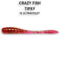 Съедобная силиконовая приманка Crazy Fish Tipsy 2" 9-50-12-6 кальмар для хищной и мирной рыбы