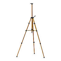 Мольберт тринога алюмінієвий телескопічний настільний-підлоговий для малювання (жовтий) з чохлом