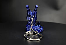 Стильний брелок дракон, Blue Galaxy Dragon, синя галактика, 4 см., фото 4