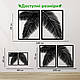 Декор для кімнати дерев'яна картина на стіну Пальмове листя модульні 25x38 см Woodyard (16051--25x38), фото 3