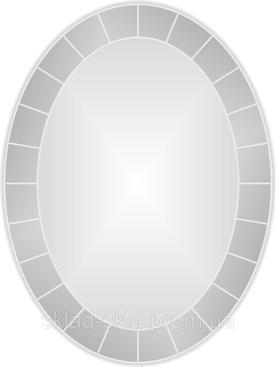 Зеркало "Овальная гравировка" настенное с креплением - фото 2 - id-p2150535799