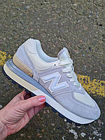 Сірі замшеві жіночі кросівки New Balance 574