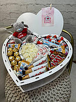Сладкий подарочный бокс для девушки с конфетками набор в форме сердца для жены, мамы, ребенка SSbox-69