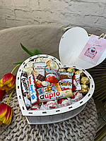 Сладкий подарочный бокс для девушки с конфетками набор в форме сердца для жены, мамы, ребенка SSbox-76