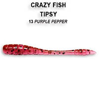 Съедобная силиконовая приманка Crazy Fish Tipsy 2" 9-50-98-6 жареная рыба для хищной и мирной рыбы