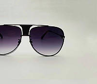 Солнцезащитные очки Dita (Дита) авиаторы (капли) унисекс, стильные, черные очки в металлической оправе