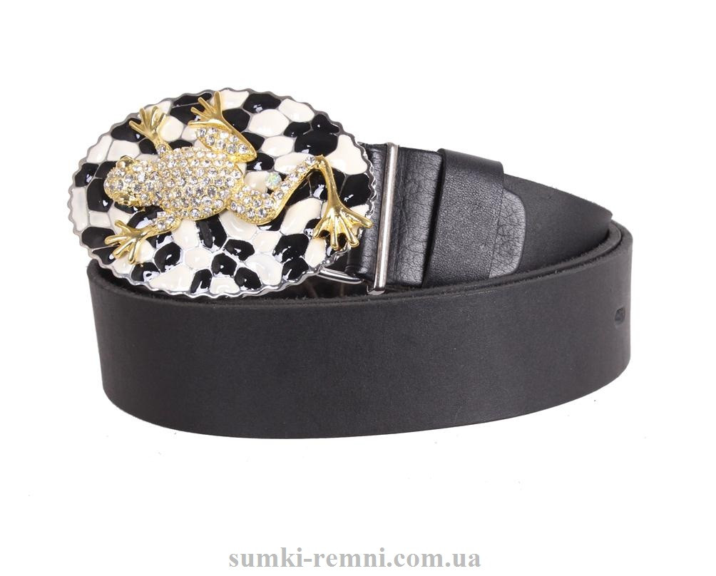 Жіночий ремінь з натуральної шкіри blx90435 чорний, фото 1