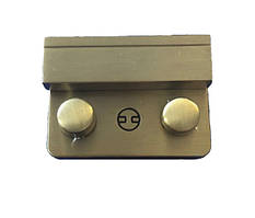 Замок для сумки з кнопками 44*30 мм колір бронза