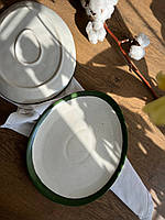 Тарілка «Овальна» 26/22 см, «Капучино olive»