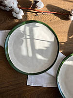 Тарілка «Кругла» 24 см, «Капучино olive»