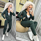 Жіночий базовий спортивний костюм з кофтою на блискавці та завуженими штанами (р. 42-50) 7052009, фото 7