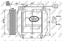 Компрессор кондиционера NRF Honda