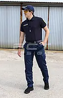 Летние тактические брюки Military карго ткань рип-стоп синие 46, 4