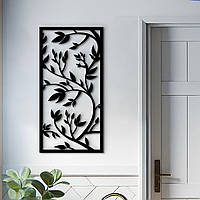 Декор в комнату, современная картина на стену "Весна растительный орнамент", стиль лофт 50x25 см