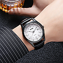 Чоловічий класичний годинник Skmei 1986 (Чорні із сріблястим циферблатом), фото 5