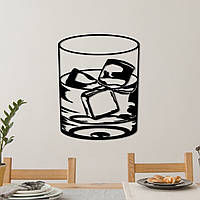 Настенный декор для дома, картина лофт "Виски со льдом", декоративное панно 30x38 см