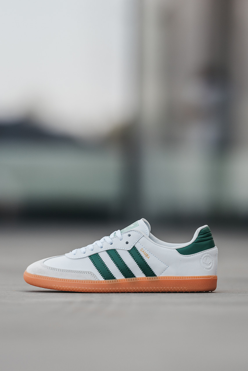 Чоловічі Adidas Samba Vegan White Green / Адидас Самба Веган