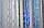Штори-нитки "Кісея" (1 шт 3х3 м) з люрексом. Колір синій з блакитно-білим. Код  61-027, фото 6