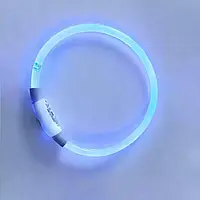 Trixie USB Flash Light Ring светящийся ошейник для собак, прозрачный, разноцветный 40 см, 8 мм, S M