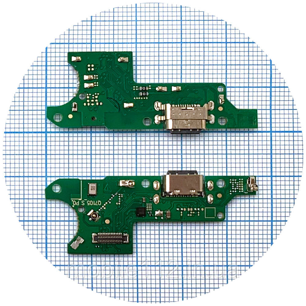 Шлейф Motorola One Fusion XT2073-2 з роз'ємом зарядки та мікрофоном - нижня плата (AAA), фото 1