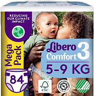 Подгузники Libero Comfort Швеция 3 (5-9кг) 84шт