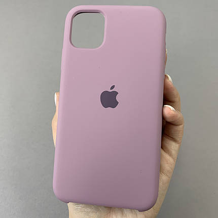 Чохол для Apple iPhone 11 силіконовий кейс з мікрофіброю на телефон айфон 11 чорничний slk, фото 1