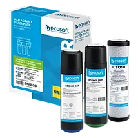 Комплект картриджей Ecosoft для тройных фильтров для жесткой воды.