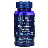 Витамины и минералы Life Extension High Potency Optimized Folate 8500 mcg, 30 таблеток CN7964 SP