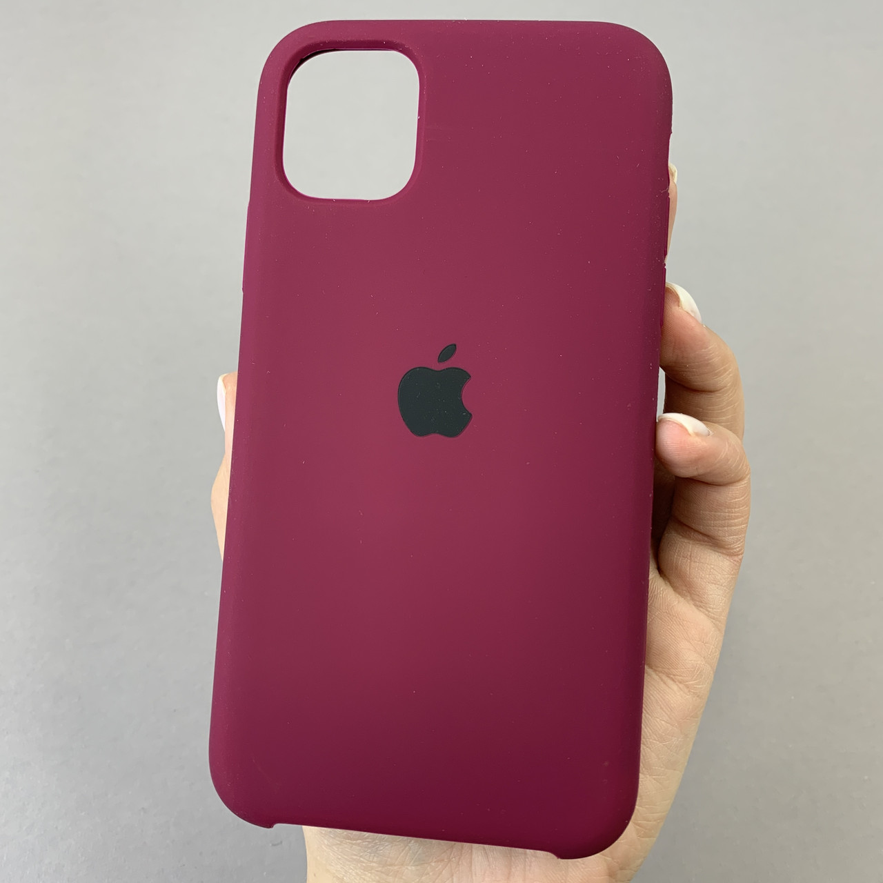 Чохол для Apple iPhone 11 силіконовий кейс із мікрофіброю на телефон айфон 11 бордовий slk