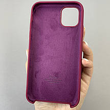Чохол для Apple iPhone 11 силіконовий кейс із мікрофіброю на телефон айфон 11 бордовий slk, фото 2