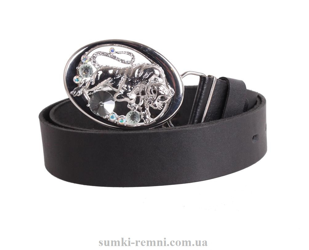 Жіночий ремінь з натуральної шкіри blx90443 чорний, фото 1