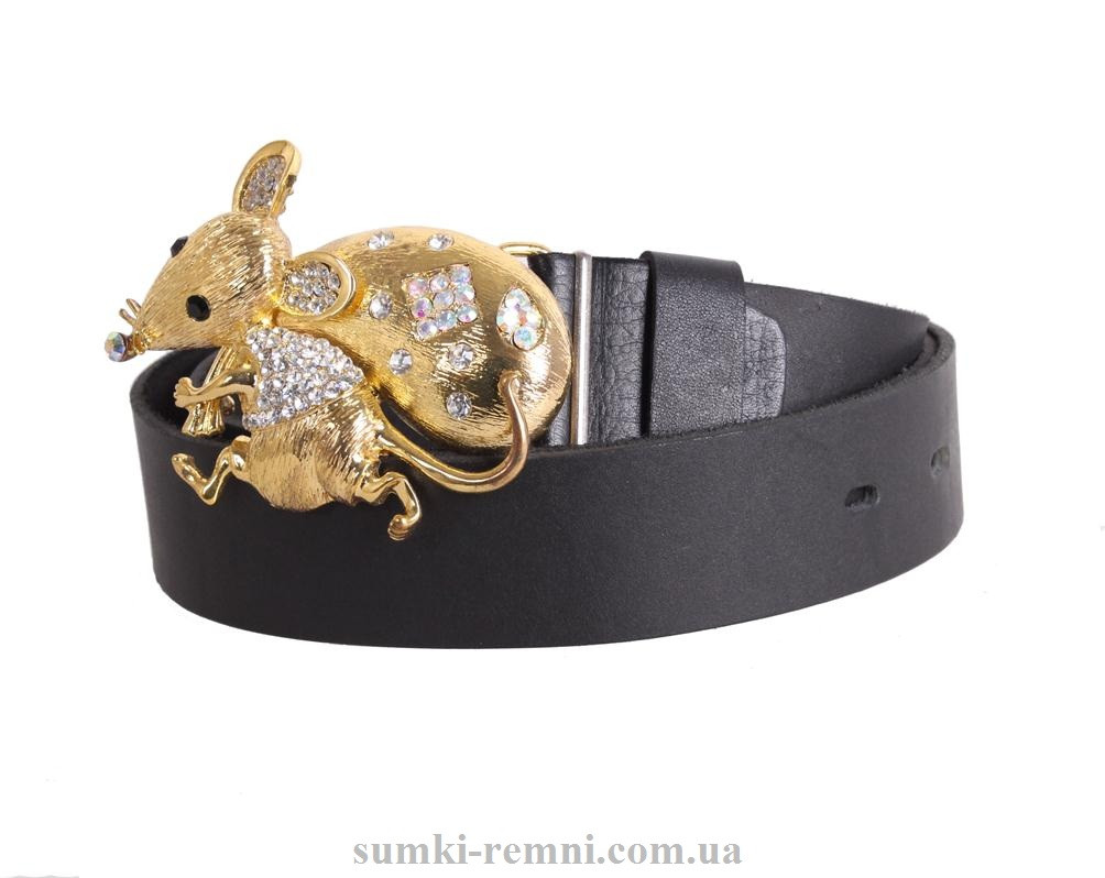 Жіночий ремінь з натуральної шкіри blx90444 чорний, фото 1