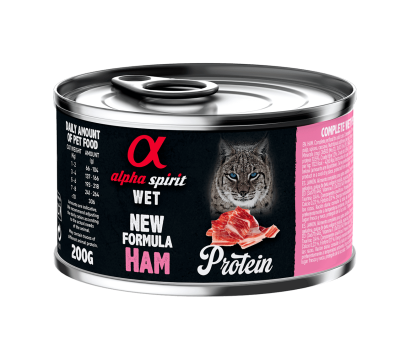Вологий корм для котів Alpha Spirit (Альфа Спіріт) Ham for Adult Cat зі свининою 200 г, фото 1