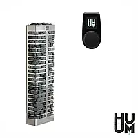 Электрокаменка HUUM STEEL 3,5 kW настенный монтаж с выносным пультом HUUM LOCAL black
