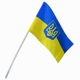 Прапор України з тризубцем на підставці полімерній