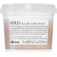 Паста-скраб с морской солью Davines Solu Sea Salt Scrub для глубокой очистки кожи головы для всех типов волос 75 мл