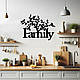Картина лофт, настінний декор для дому "Дерево Family", декоративне панно 30x23 см, фото 10