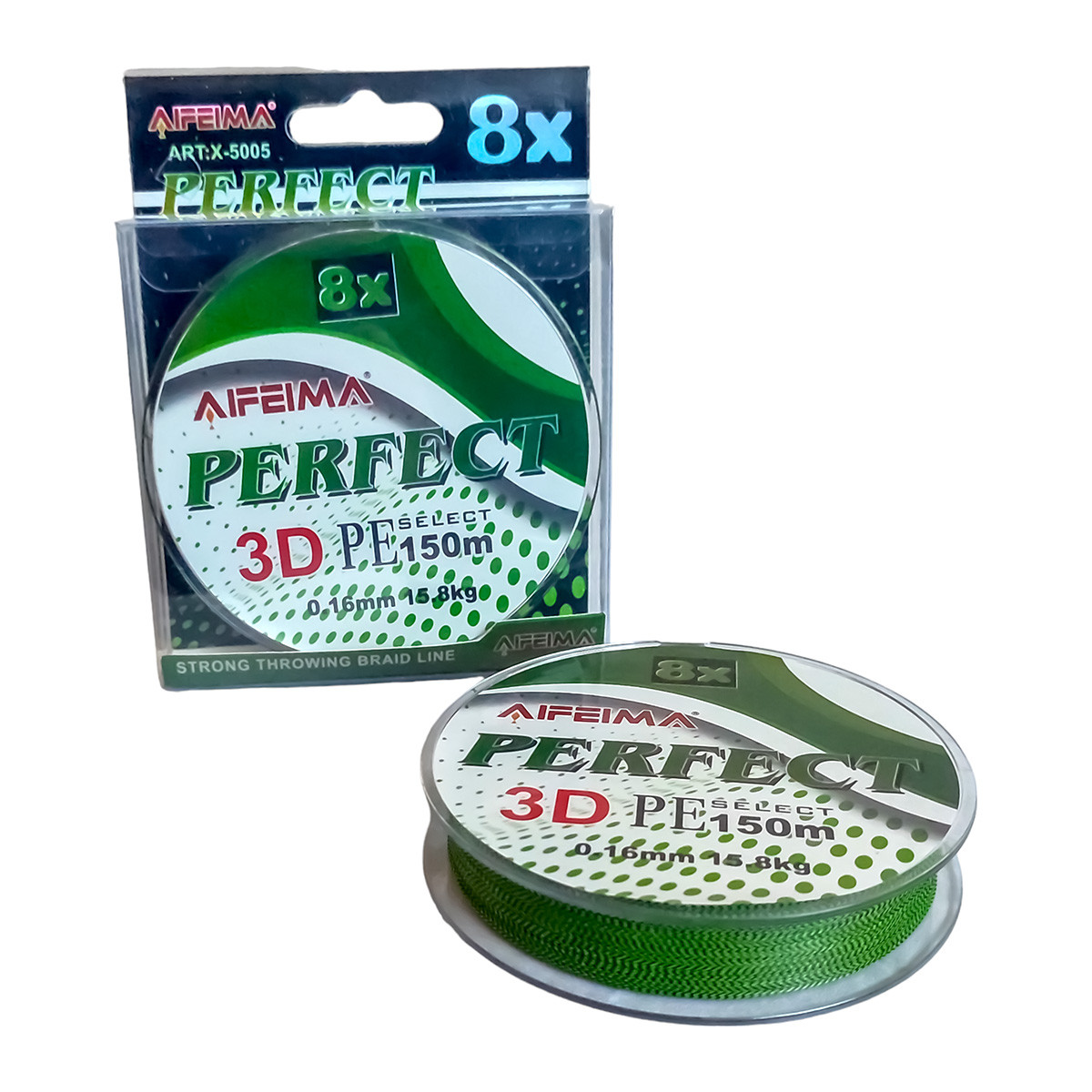 Плетений шнур Feima Perfect 3D PE X8 150 м зелений 0.18