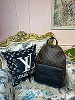 Рюкзак Louis Vuitton коричневый монограмм с чёрной вставкой 94456